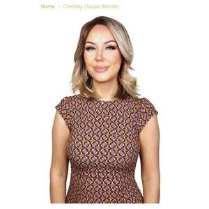 Chelsey Smith Cosmetics CSC Beautiful Chelslay Crown Wig Color Taupe Blonde, Med